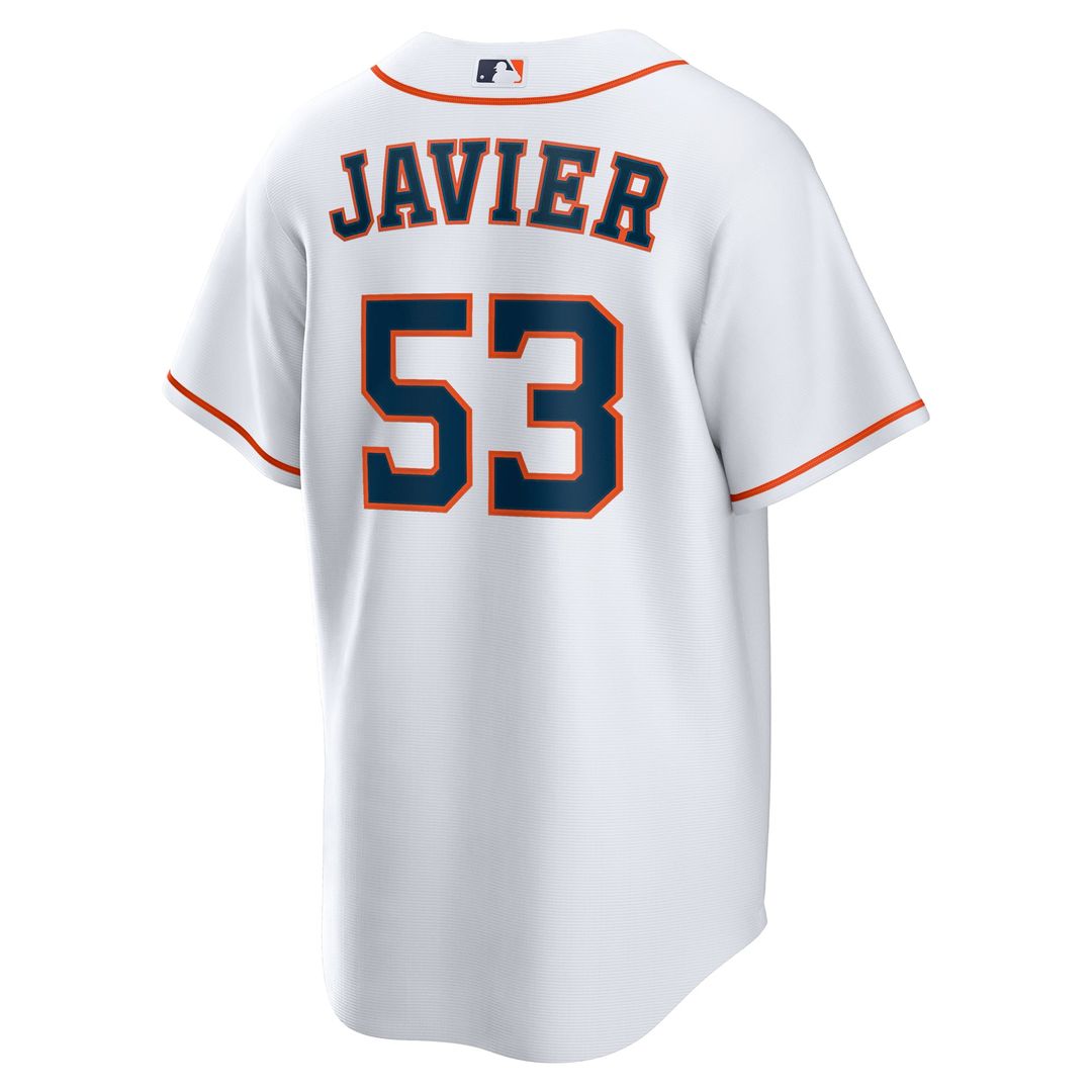 Houston Astros Cristian Javier White Home Replica Baseball Jersey | MLB Baseball Jersey