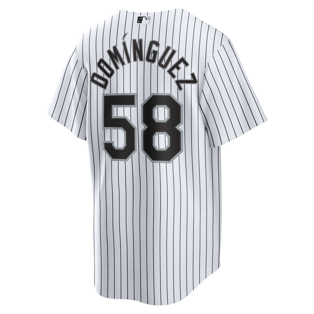 Chicago White Sox Seranthony Domínguez White Home Replica Baseball Jersey | MLB Baseball Jersey