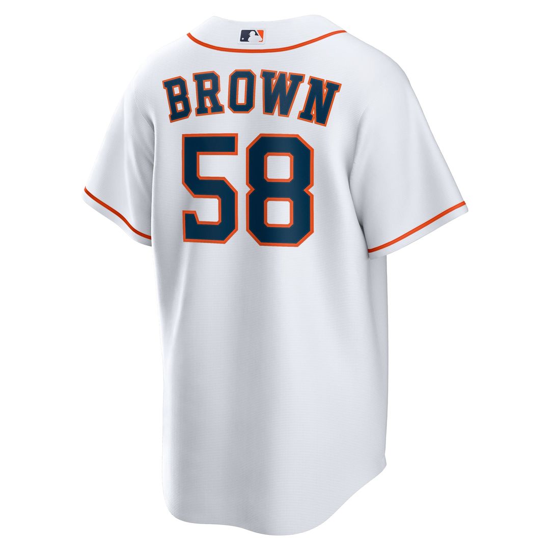 Houston Astros Hunter Brown White Home Replica Baseball Jersey | MLB Baseball Jersey