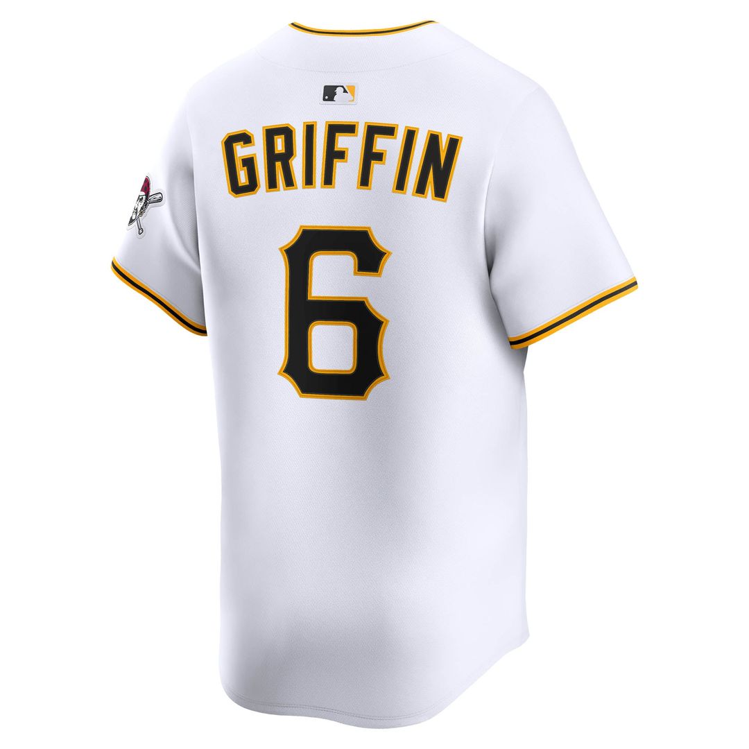 Pittsburgh Pirates Konnor Griffin White Home Limited Baseball Jersey | MLB Baseball Jersey