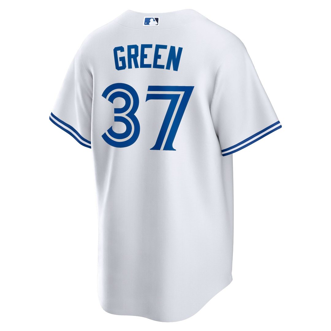 Toronto Blue Jays Chad Green White Home Replica Baseball Jersey | MLB Baseball Jersey