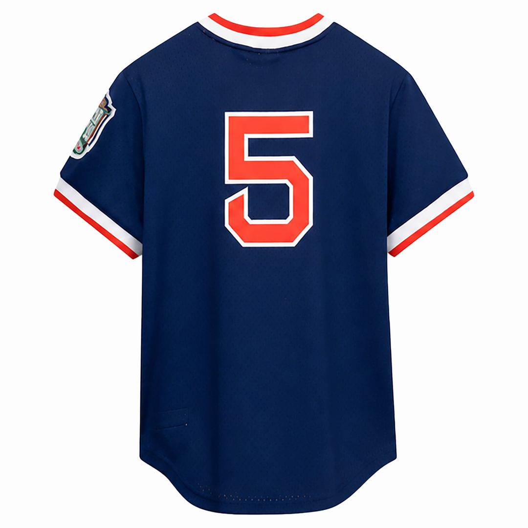 Boston Red Sox Nomar Garciaparra Navy Big & Tall Cooperstown Mesh Batting Practice Baseball Jersey | MLB Baseball Jersey