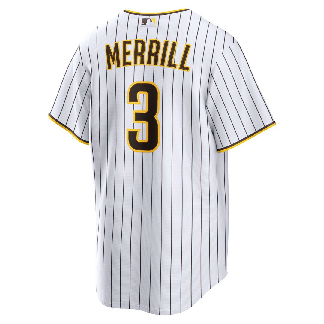 San Diego Padres Jackson Merrill White Home Replica Baseball Jersey | MLB Baseball Jersey