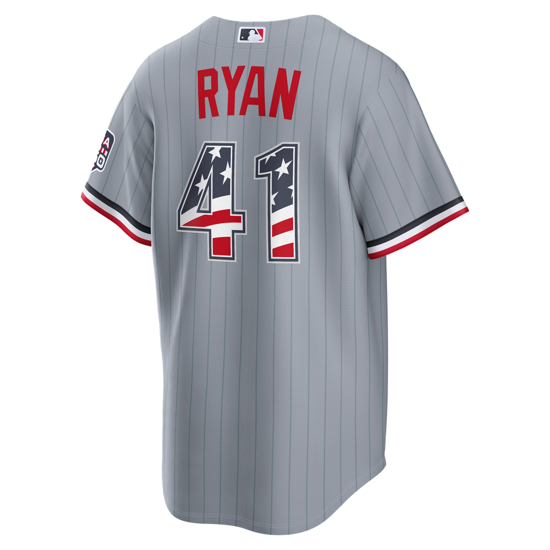 Fourth of July Men's Minnesota Twins Joe Ryan Gray USA 250 Stadium Baseball Jersey | MLB Baseball Jersey