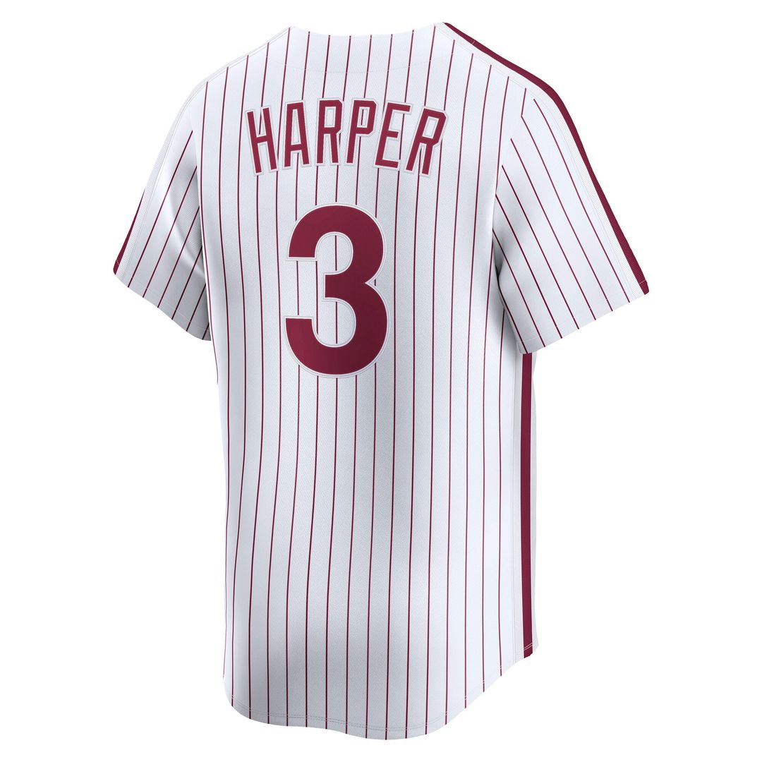 Philadelphia Phillies Bryce Harper White Cooperstown Collection Limited Baseball Jersey | MLB Baseball Jersey