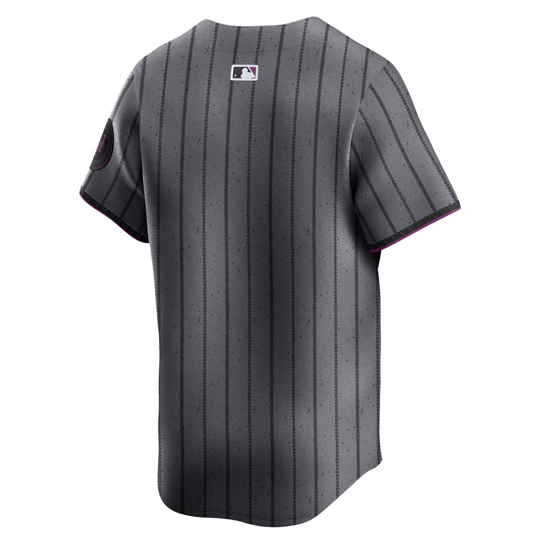 New York Mets Graphite 2024 City Connect Limited Baseball Jersey | MLB Baseball Jersey