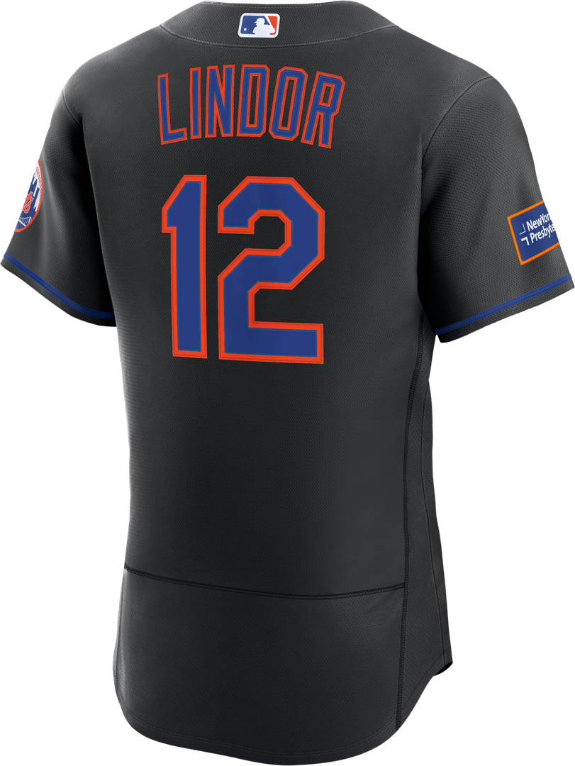New York Mets Francisco Lindor White Home Authentic Sponsor Patch Baseball Jersey | MLB Baseball Jersey