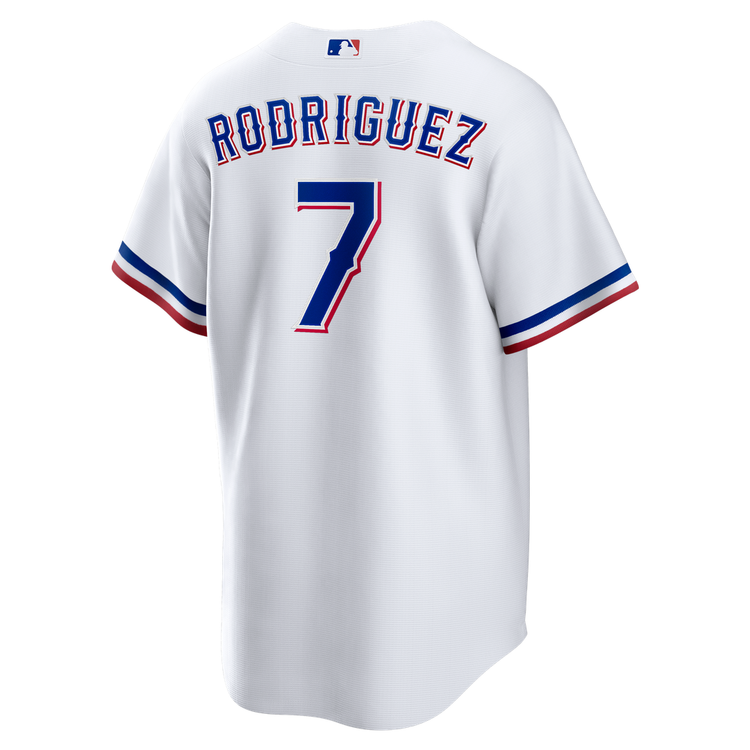 Texas Rangers Ivan Rodriguez White Home Retired Player Replica Baseball Jersey | MLB Baseball Jersey