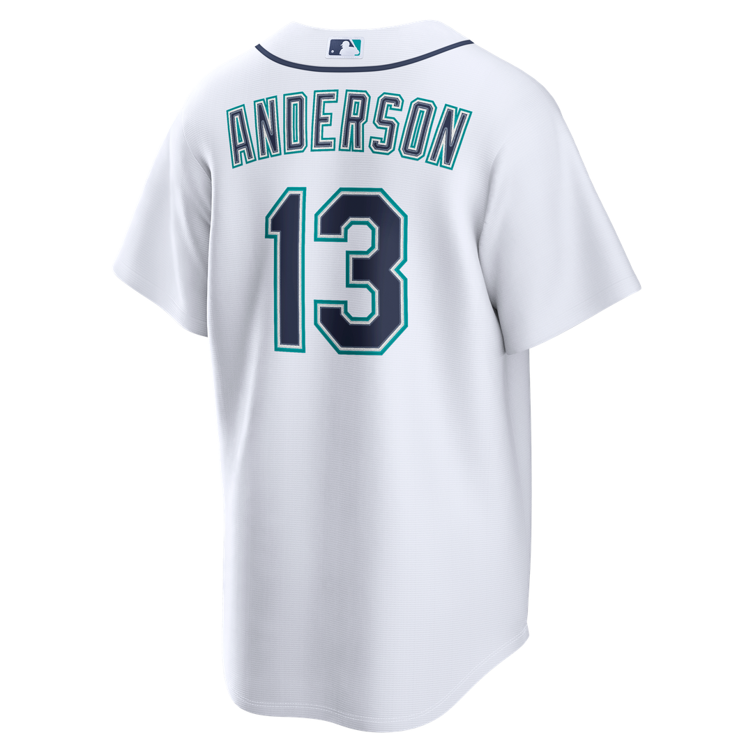Seattle Mariners Kade Anderson White Home Replica Baseball Jersey | MLB Baseball Jersey