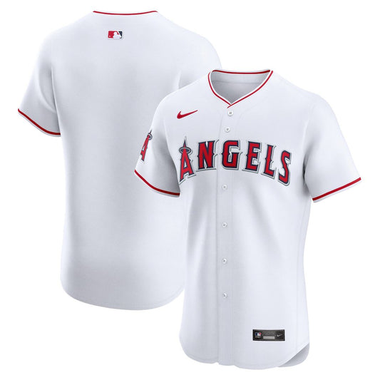 Los Angeles Angels White Home Elite Baseball Jersey