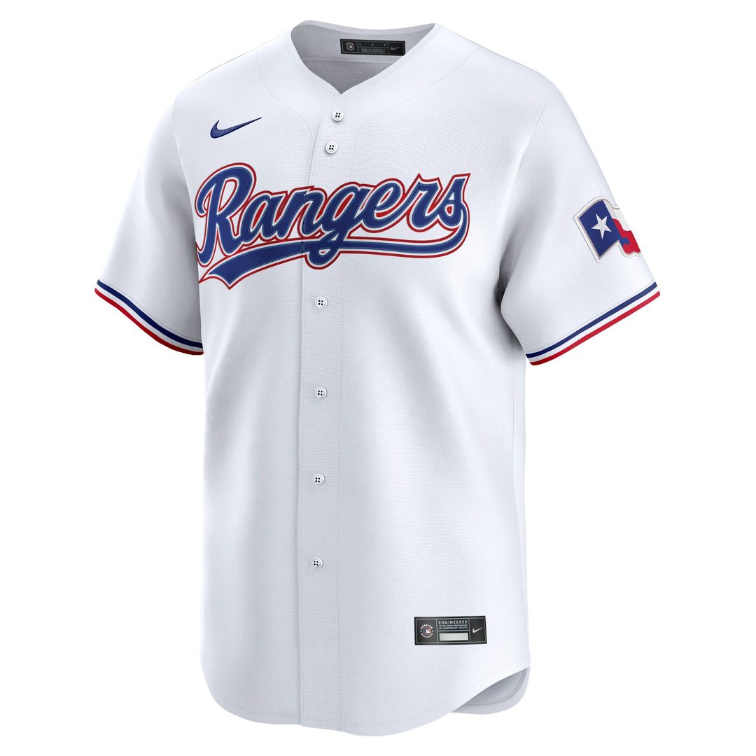 Texas Rangers Wyatt Langford White Home Limited Baseball Jersey | MLB Baseball Jersey
