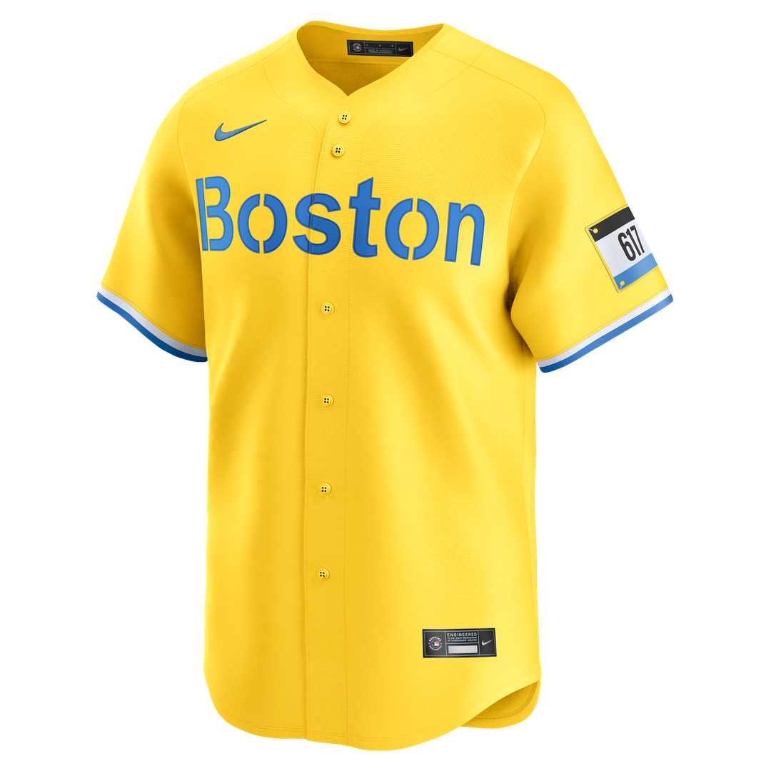Boston Red Sox Gold City Connect Limited Baseball Jersey | MLB Baseball Jersey