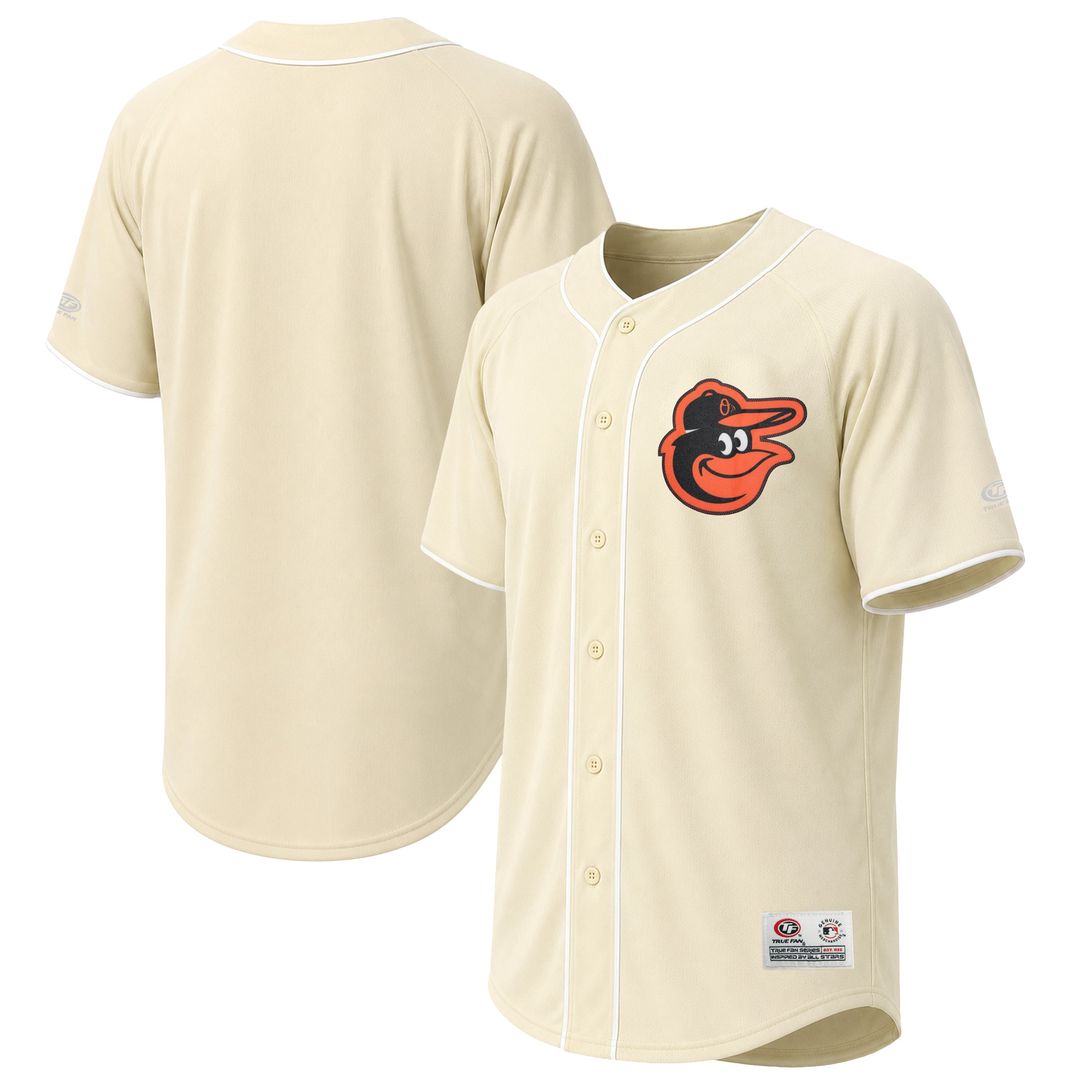 Baltimore Orioles Stitches Cream Fashion Baseball Jersey