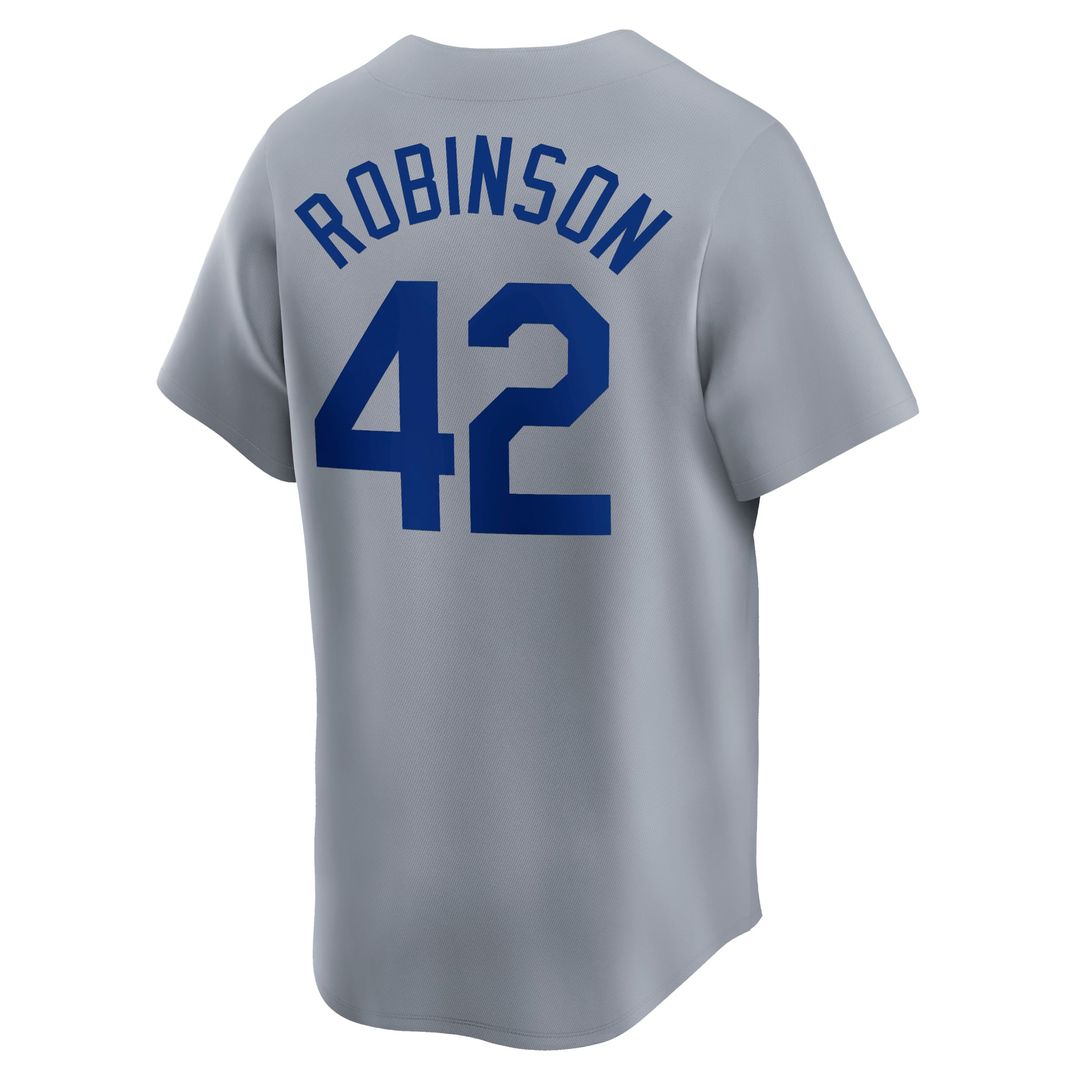 Brooklyn Dodgers Jackie Robinson Gray Throwback Cooperstown Collection Limited Baseball Jersey | MLB Baseball Jersey
