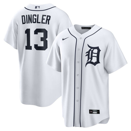 Detroit Tigers Dillon Dingler White Home Replica Baseball Jersey