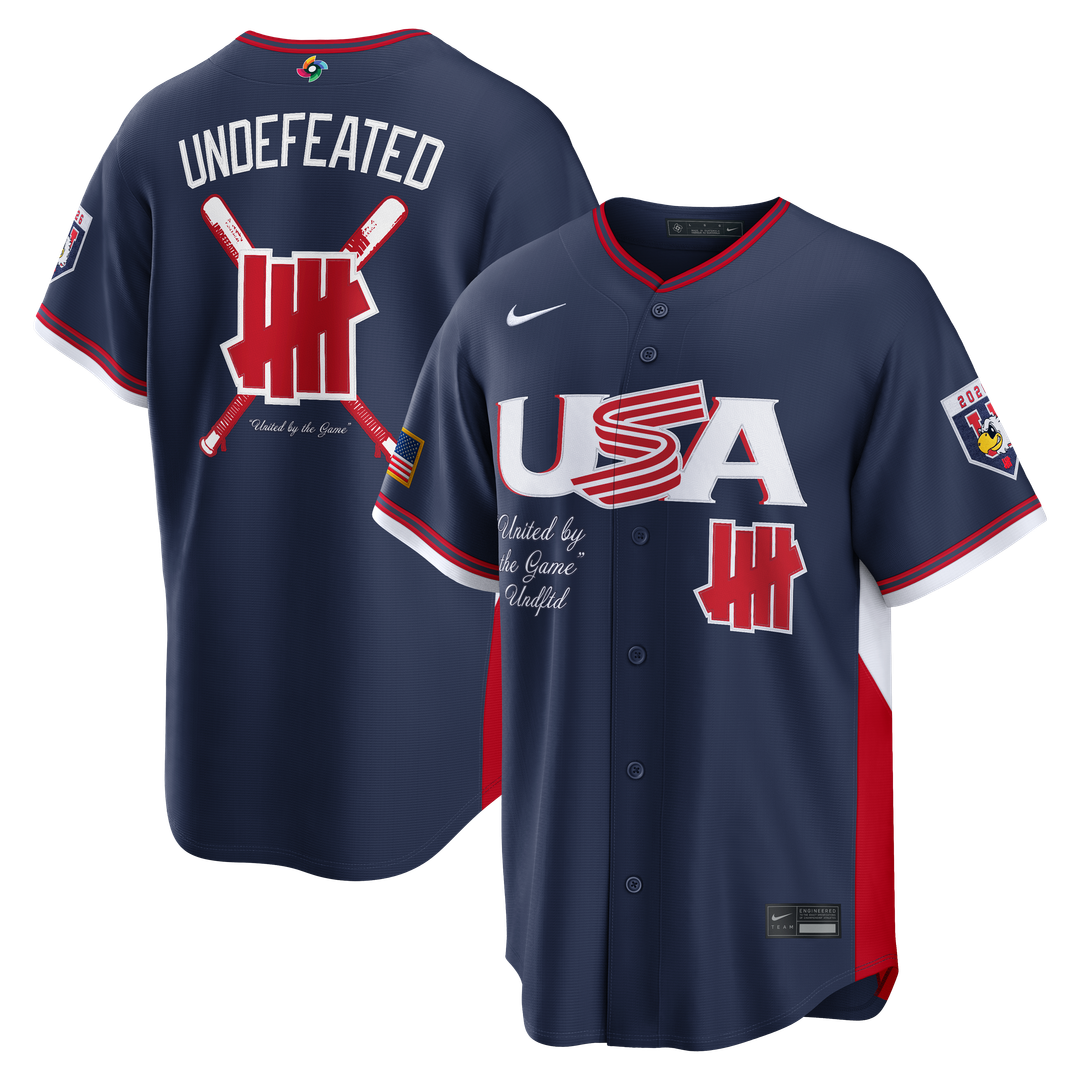 USA Baseball x Undefeated Navy 2026 World Baseball Classic Stadium Baseball Jersey