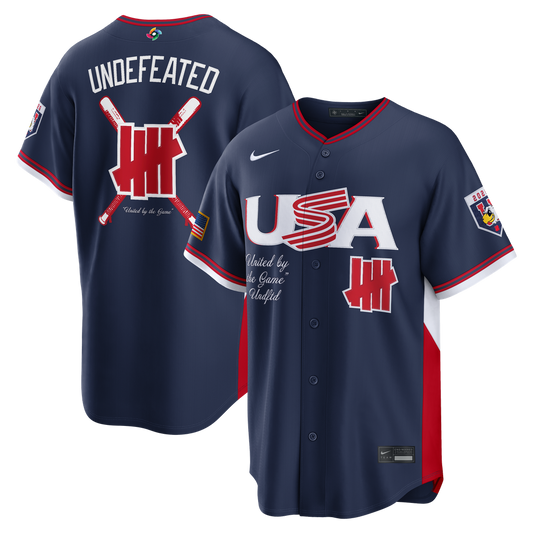 USA Baseball x Undefeated Navy 2026 World Baseball Classic Stadium Baseball Jersey