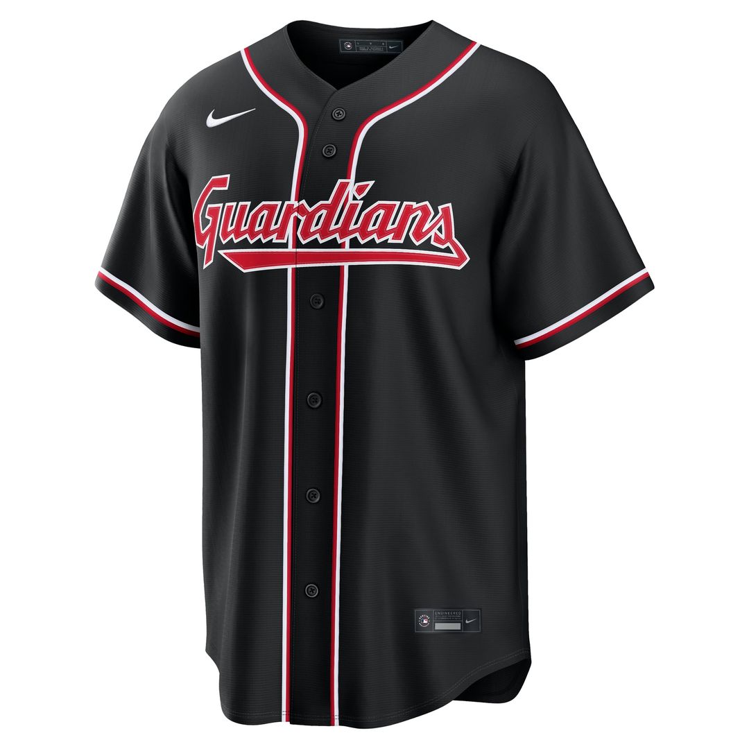 Cleveland Guardians Fashion Replica Black Out Baseball Jersey | MLB Baseball Jersey