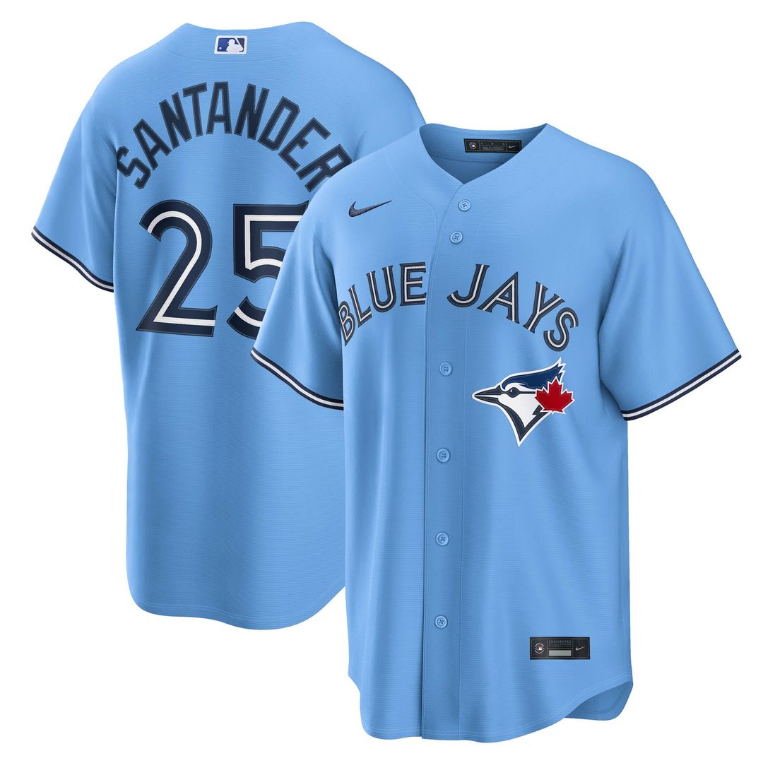 Toronto Blue Jays Anthony Santander Light Blue Alternate Replica Baseball Jersey