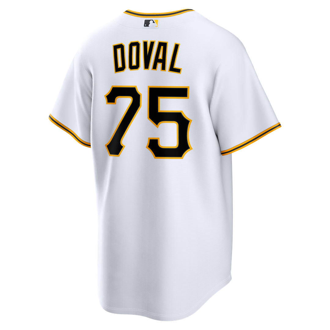 Pittsburgh Pirates Camilo Doval White Home Replica Baseball Jersey | MLB Baseball Jersey