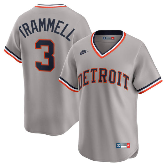 Detroit Tigers Alan Trammell Gray Cooperstown Collection Limited Baseball Jersey