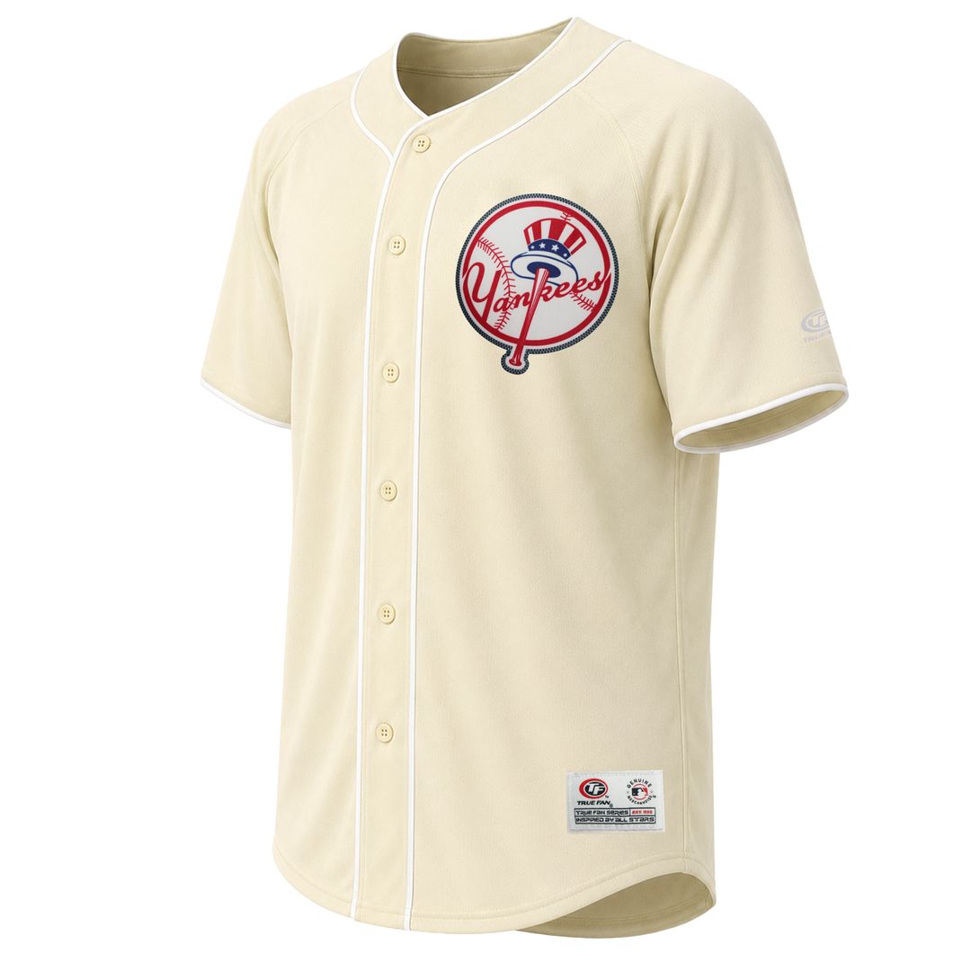 New York Yankees Stitches Cream Fashion Baseball Jersey | MLB Baseball Jersey