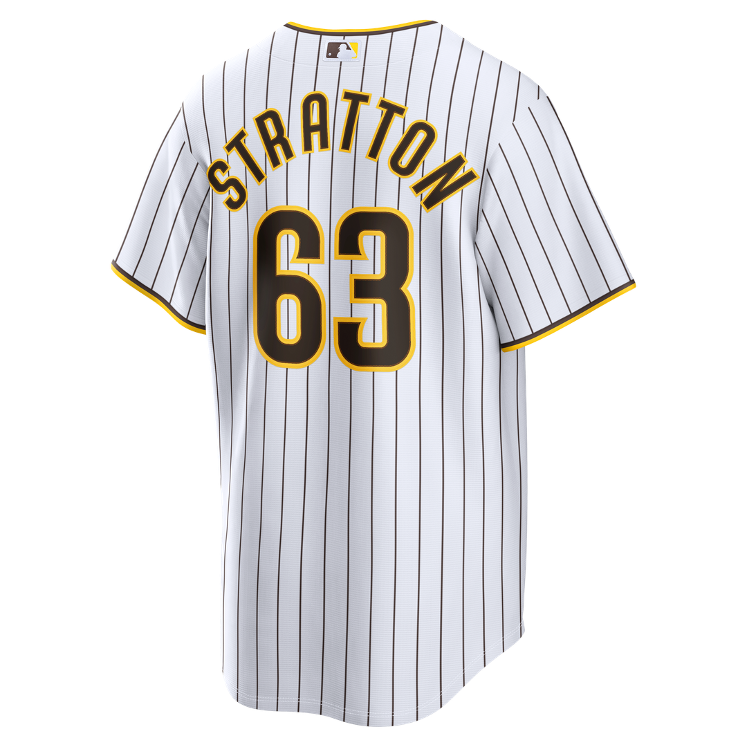 San Diego Padres Hunter Stratton White Home Replica Baseball Jersey | MLB Baseball Jersey