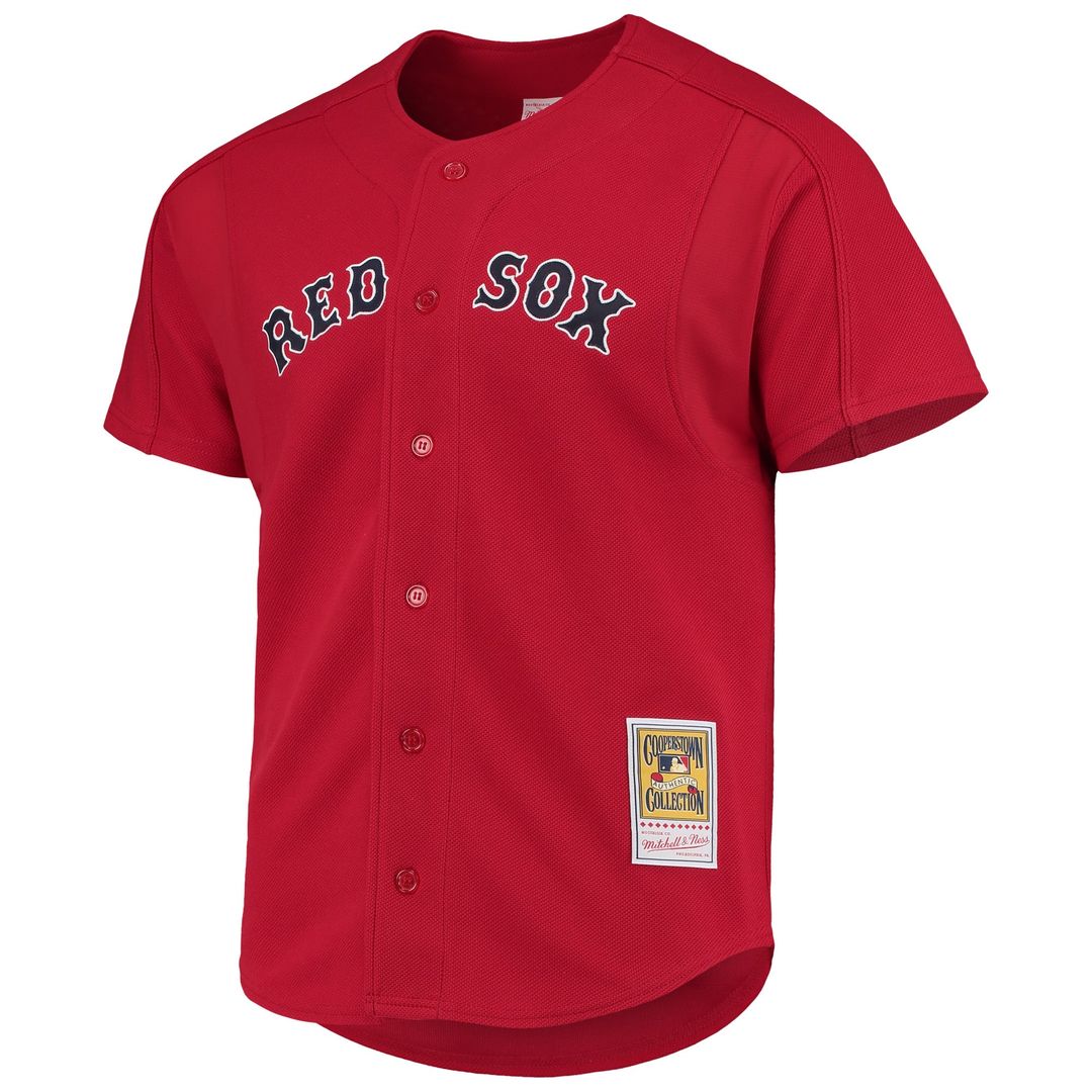 Boston Red Sox David Ortiz Red Cooperstown Collection Mesh Batting Practice Button-Up Baseball Jersey | MLB Baseball Jersey