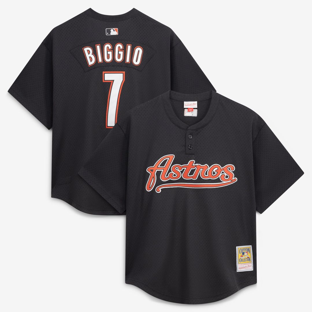 Houston Astros Craig Biggio Black Authentic Batting Practice Baseball Jersey