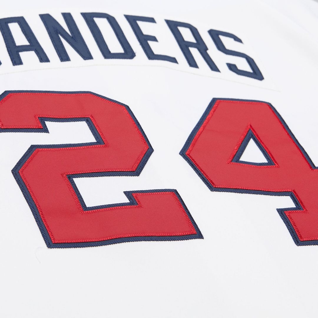 Atlanta Braves Deion Sanders White Cooperstown Collection 1992 Authentic Baseball Jersey | MLB Baseball Jersey