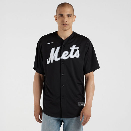New York Mets Francisco Lindor Black Replica Baseball Jersey