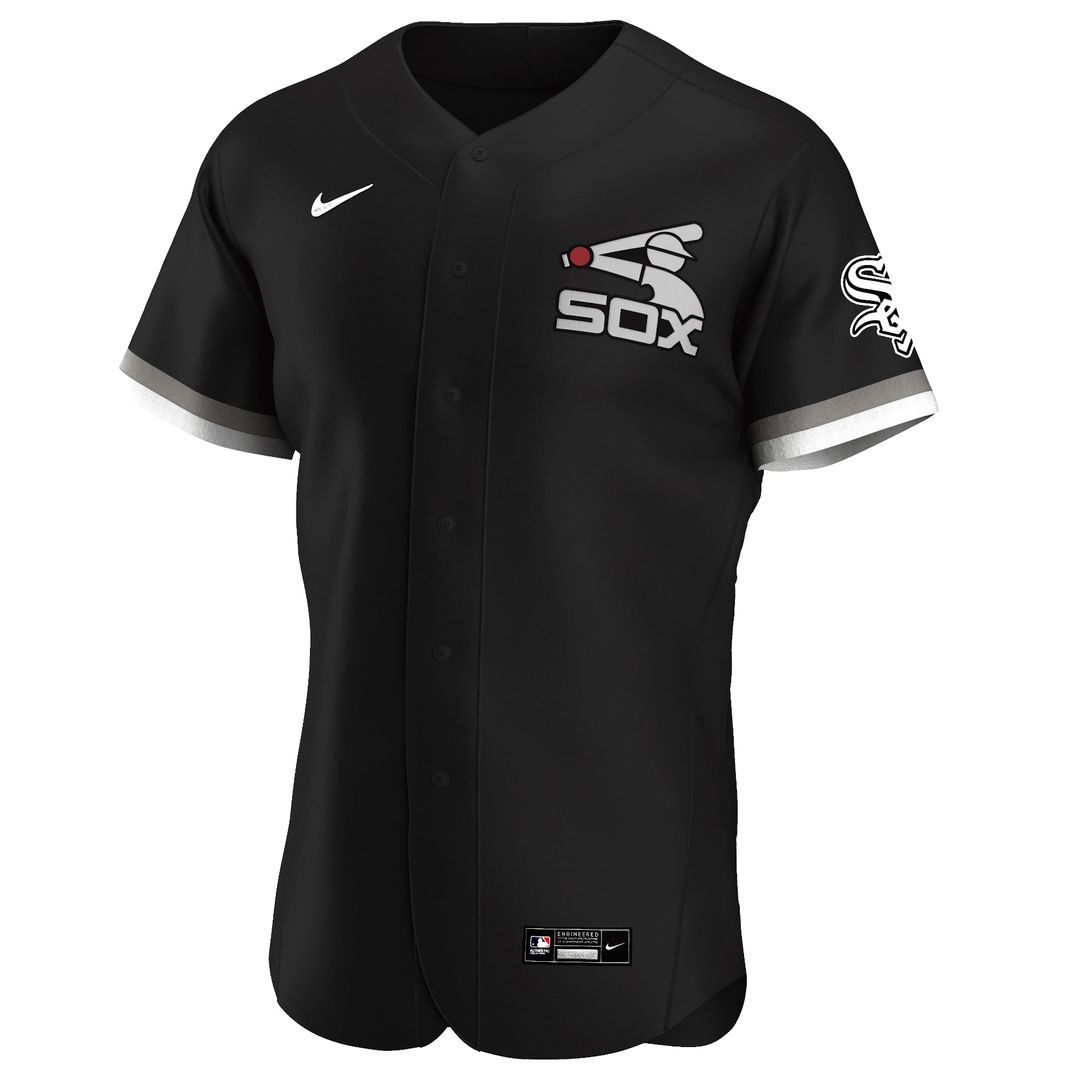 Chicago White Sox Black Alternate Authentic Team Baseball Jersey | MLB Baseball Jersey