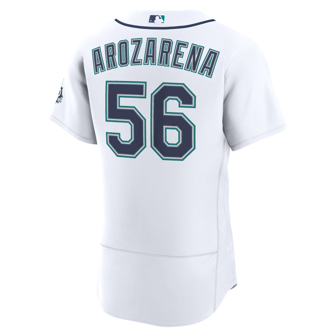 Seattle Mariners Randy Arozarena White Home 50th Season Authentic Baseball Jersey | MLB Baseball Jersey
