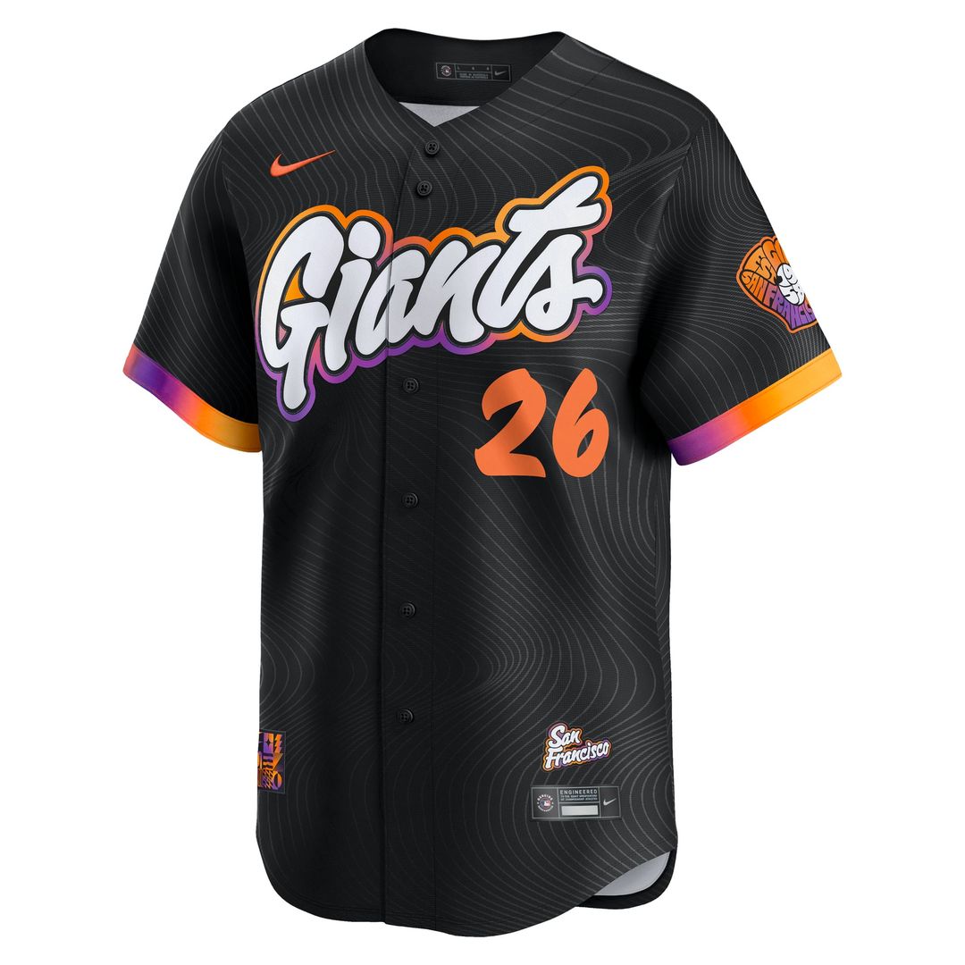 San Francisco Giants Matt Chapman Anthracite 2025 City Connect Limited Baseball Jersey | MLB Baseball Jersey