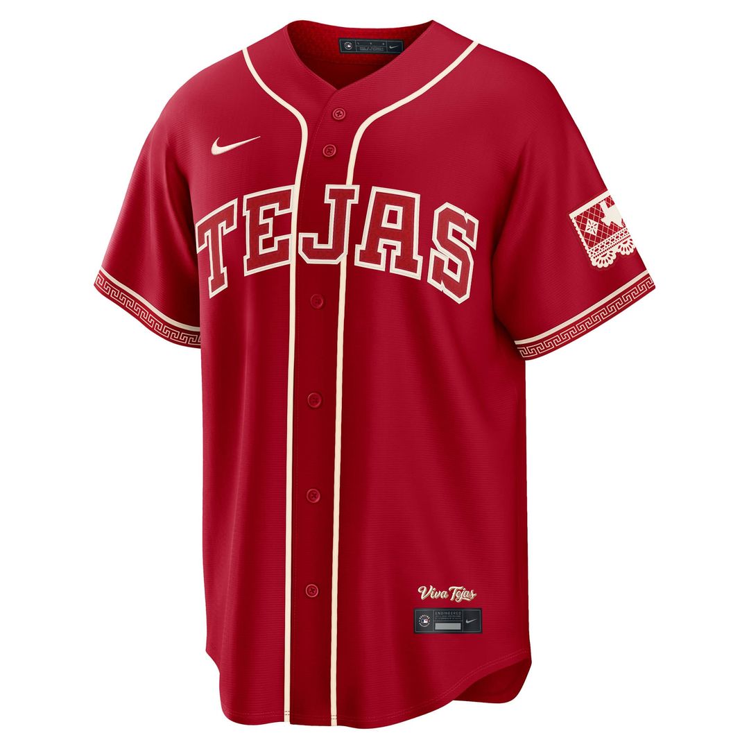 Texas Rangers Jacob deGrom Red 2026 City Connect Stadium Baseball Jersey | MLB Baseball Jersey