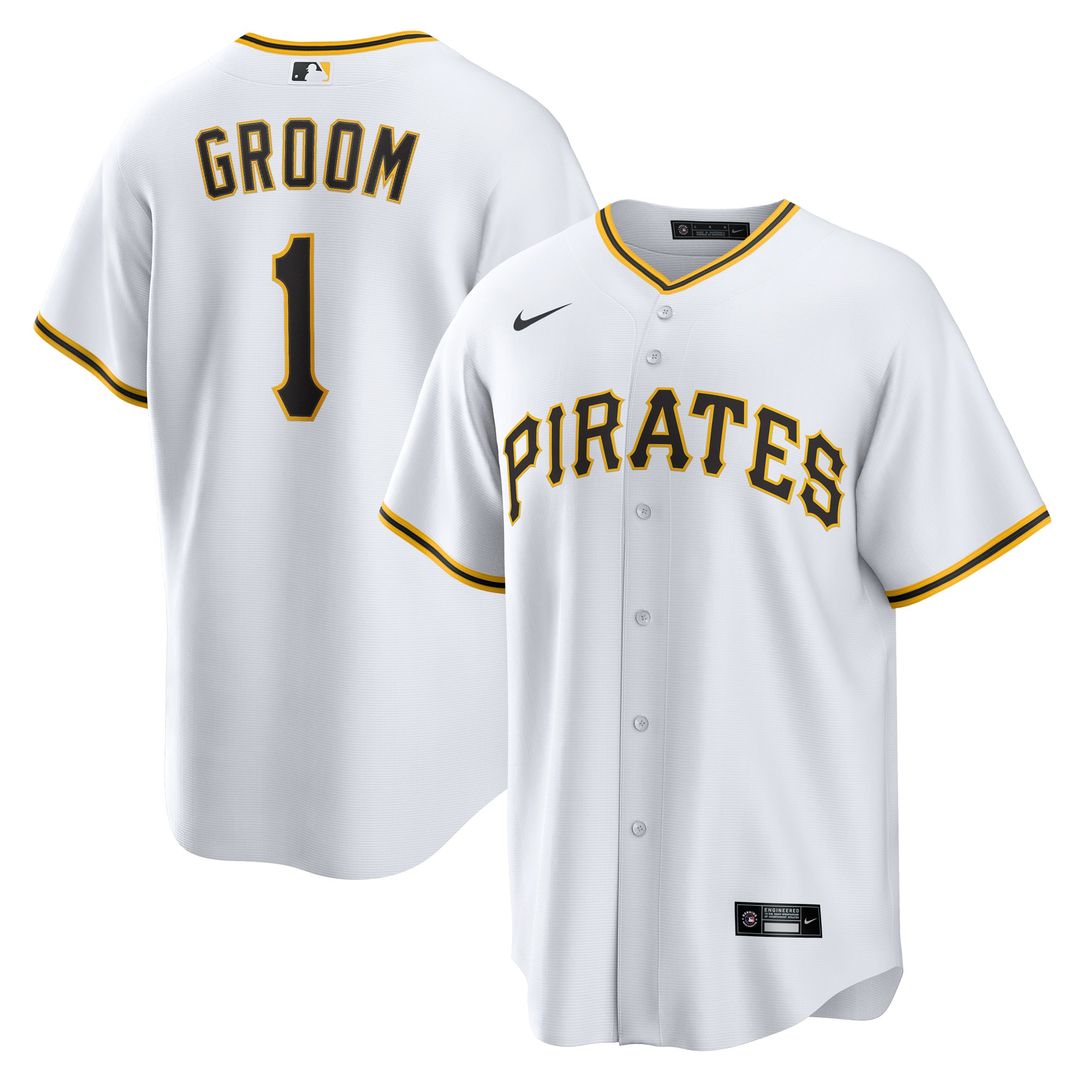 Pittsburgh Pirates White #1 Groom Home Replica Baseball Jersey