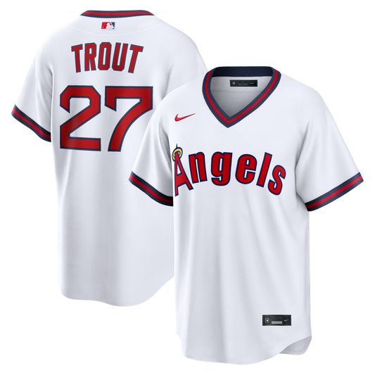 Los Angeles Angels Mike Trout White Alternate Replica Baseball Jersey