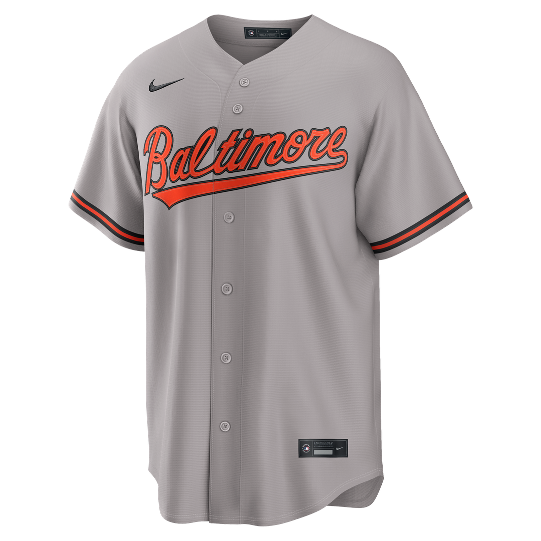 Baltimore Orioles Gunnar Henderson Gray Road Replica Baseball Jersey | MLB Baseball Jersey