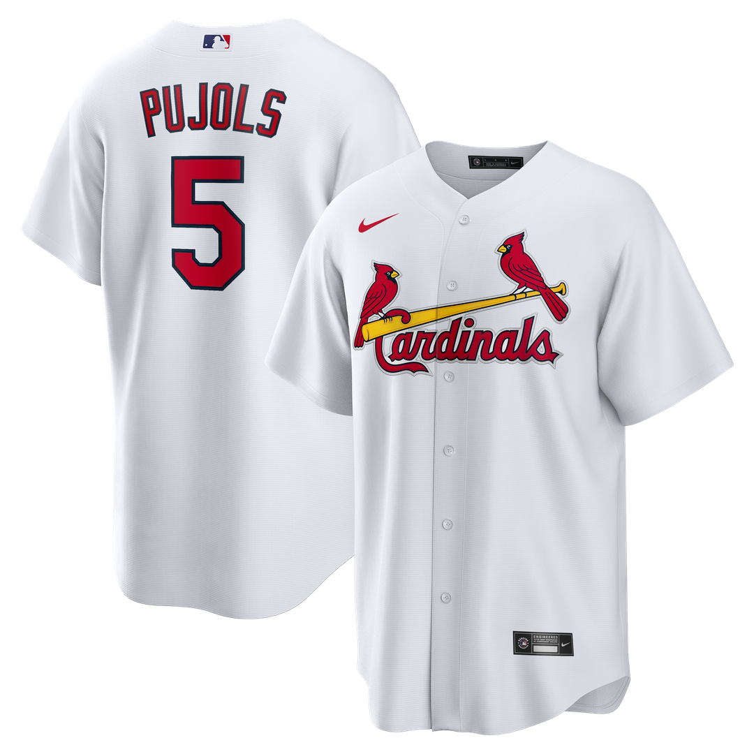 St. Louis Cardinals Albert Pujols White Home Retired Player Replica Baseball Jersey