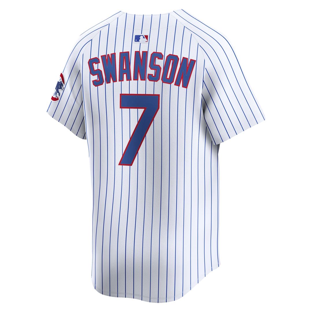 Chicago Cubs Dansby Swanson White Home Limited Baseball Jersey | MLB Baseball Jersey