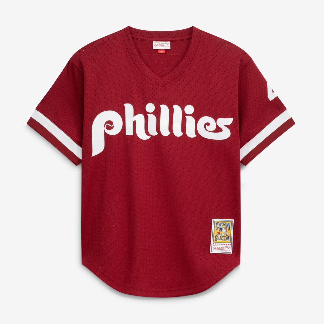 Philadelphia Phillies Lenny Dykstra Scarlet Authentic Batting Practice Baseball Jersey | MLB Baseball Jersey