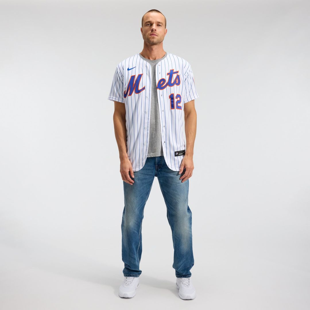 New York Mets Francisco Lindor White Home Authentic Baseball Jersey | MLB Baseball Jersey
