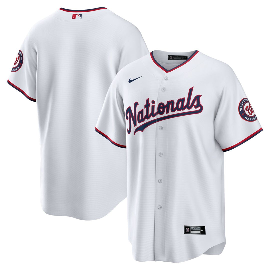 Washington Nationals White Home Blank Replica Baseball Jersey