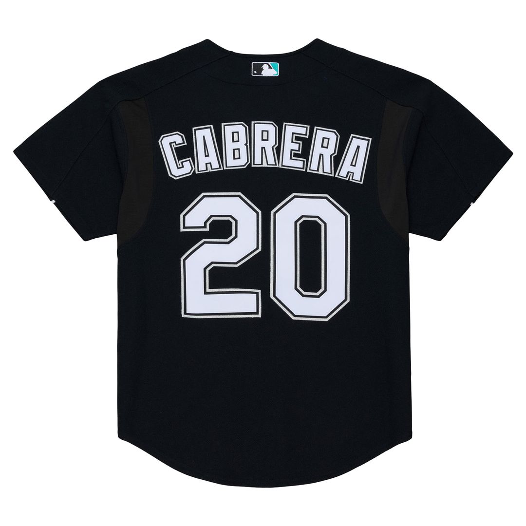 Florida Marlins Miguel Cabrera Black 2003 Cooperstown Mesh Batting Practice Button-Up Baseball Jersey | MLB Baseball Jersey