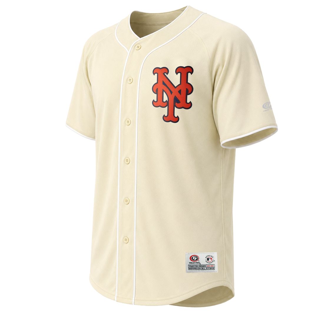 New York Mets Stitches Cream Fashion Baseball Jersey | MLB Baseball Jersey