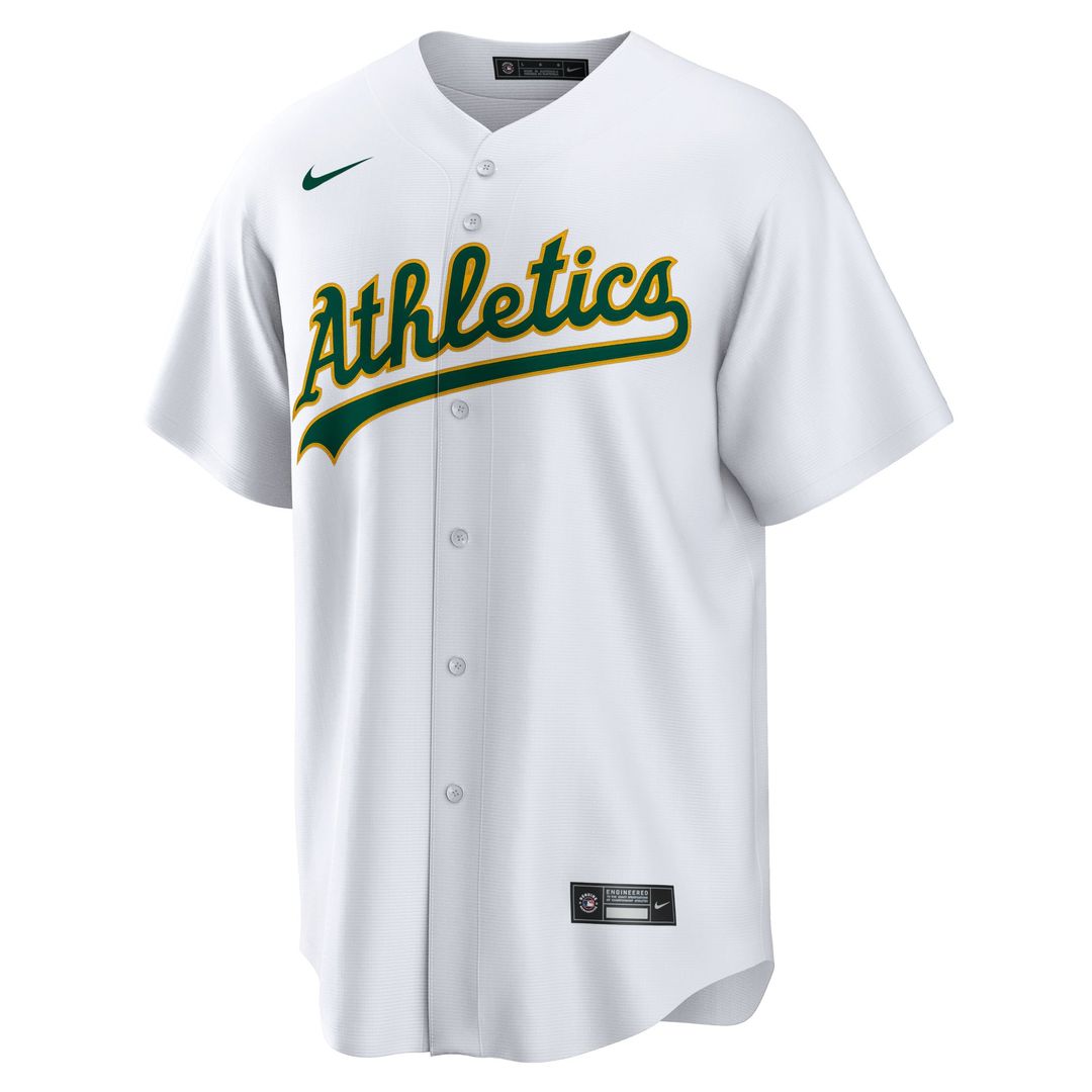 Athletics White Home Blank Replica Baseball Jersey | MLB Baseball Jersey