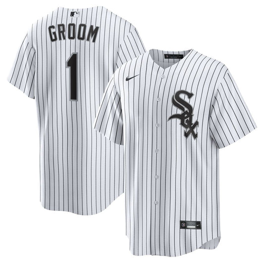 Chicago White Sox White #1 Groom Home Replica Baseball Jersey