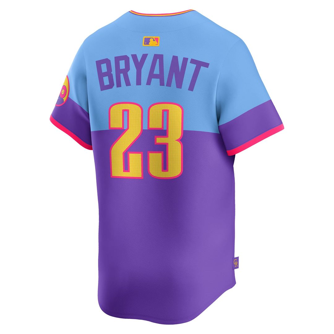 Colorado Rockies Kris Bryant Purple/Light Blue 2025 City Connect Limited Baseball Jersey | MLB Baseball Jersey