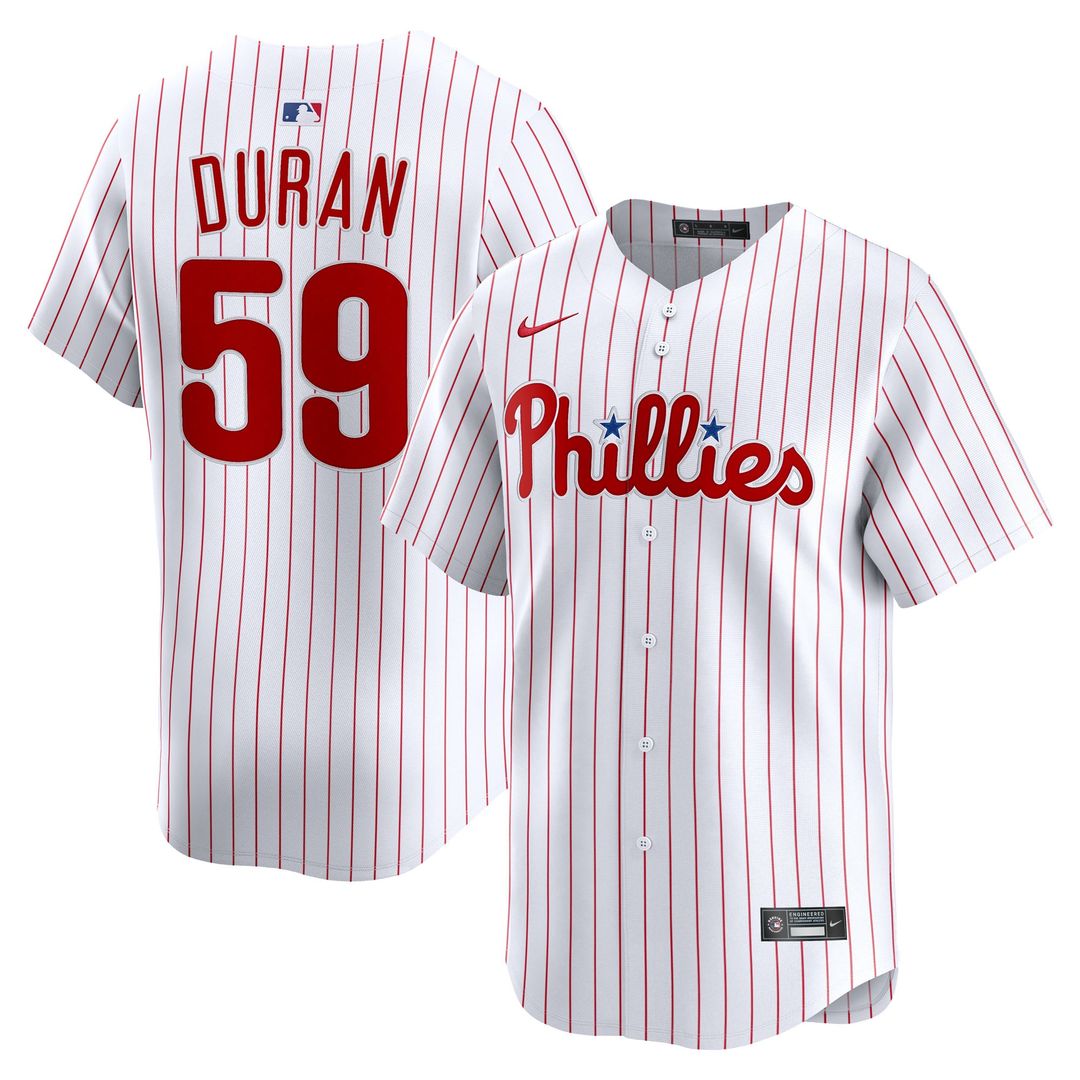 Philadelphia Phillies Jhoan Duran White Home Limited Baseball Jersey