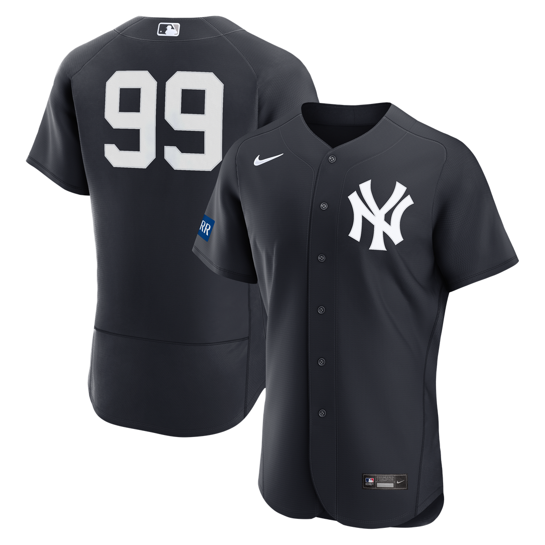 New York Yankees Aaron Judge White Home Authentic Sponsor Patch Baseball Jersey | MLB Baseball Jersey